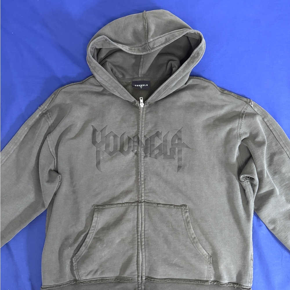YOUNGLA HOODIE (SOLD OUT) HUNTER GREEN WASH